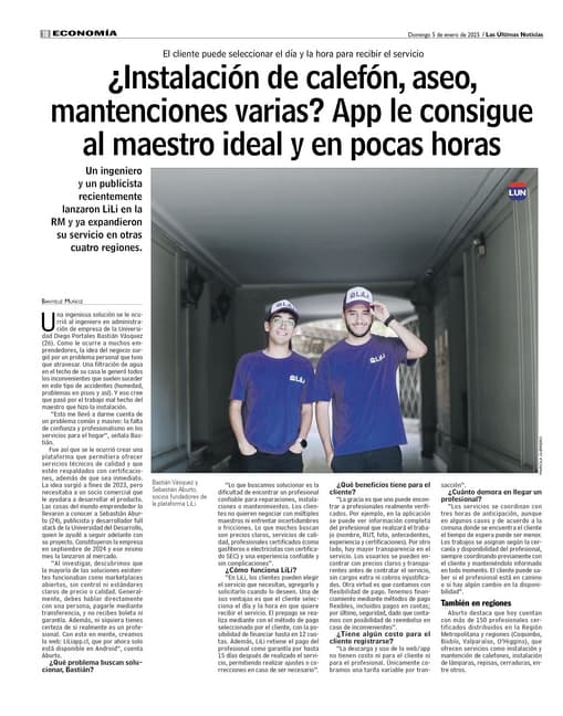 LiLiApp en Las Últimas Noticias